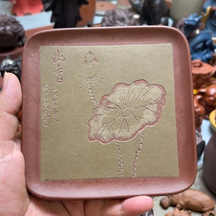 紫砂茶宠花泥壶承