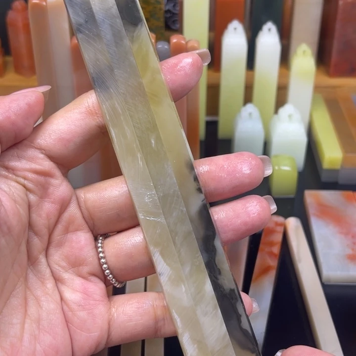 慕***斋青田石印石老挝石牙签×3