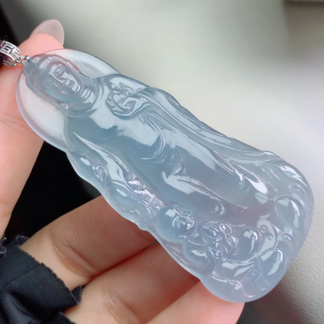 颈饰18K金镶嵌翡翠翡翠吊坠