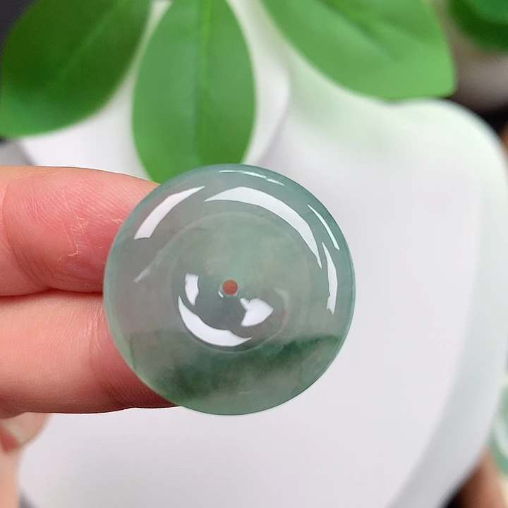 翡翠未镶嵌颈饰平安扣 24.2x5.3mm