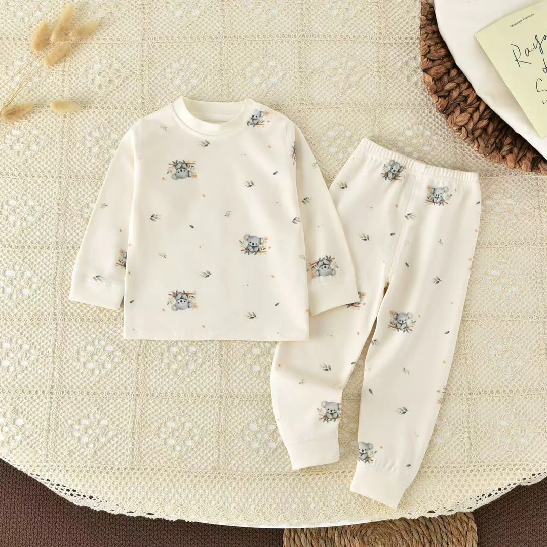 【树懒熊】长袖秋裤卡通风保暖宝宝保暖内衣套装秋衣裤