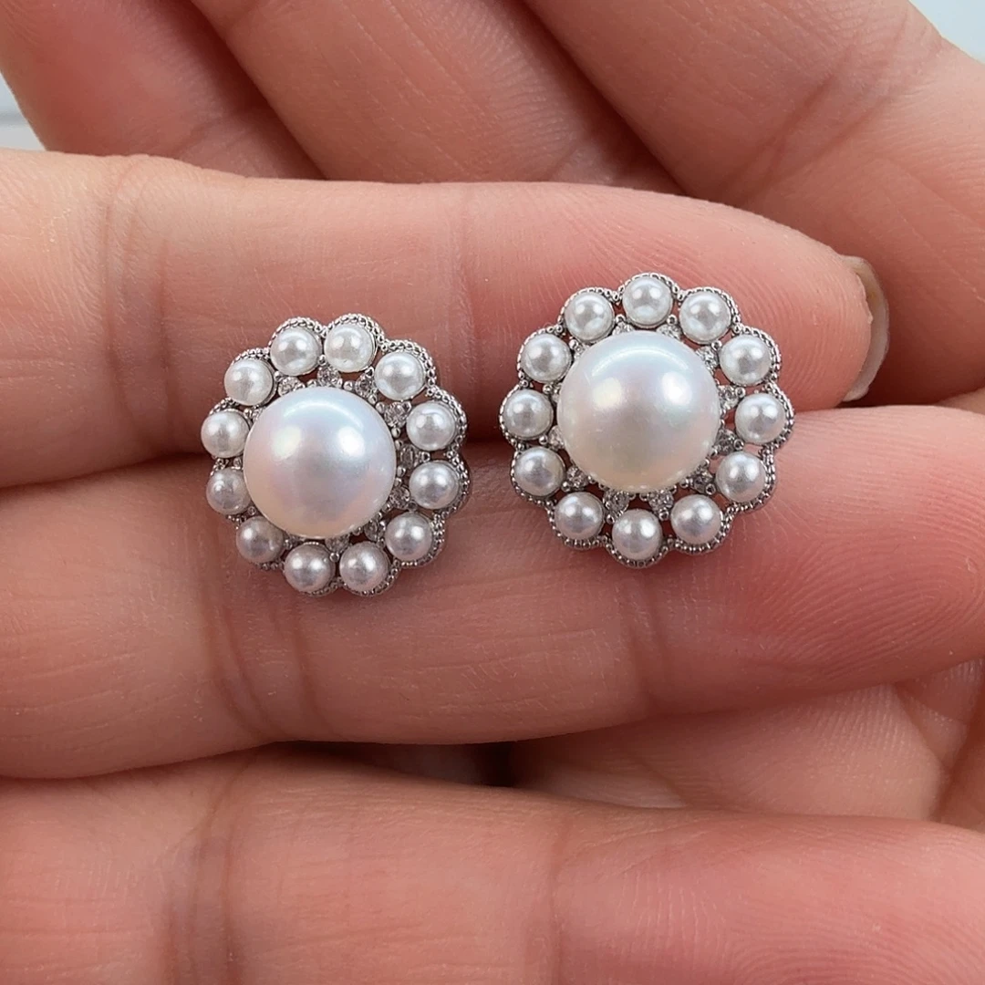 未镶嵌耳饰淡水珍珠