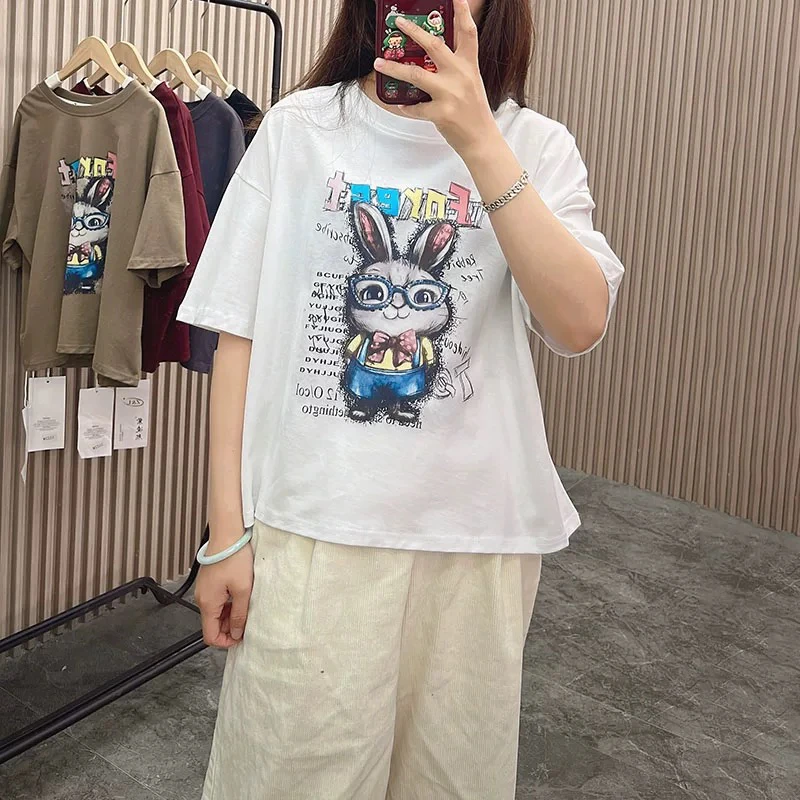 思桐家显瘦大版短款短袖T恤ins