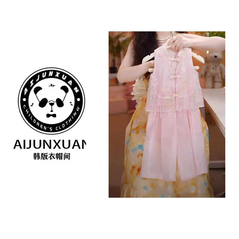 【专属定制】2025韩版女童夏季套装2025新款洋气夏装时尚潮流两件套