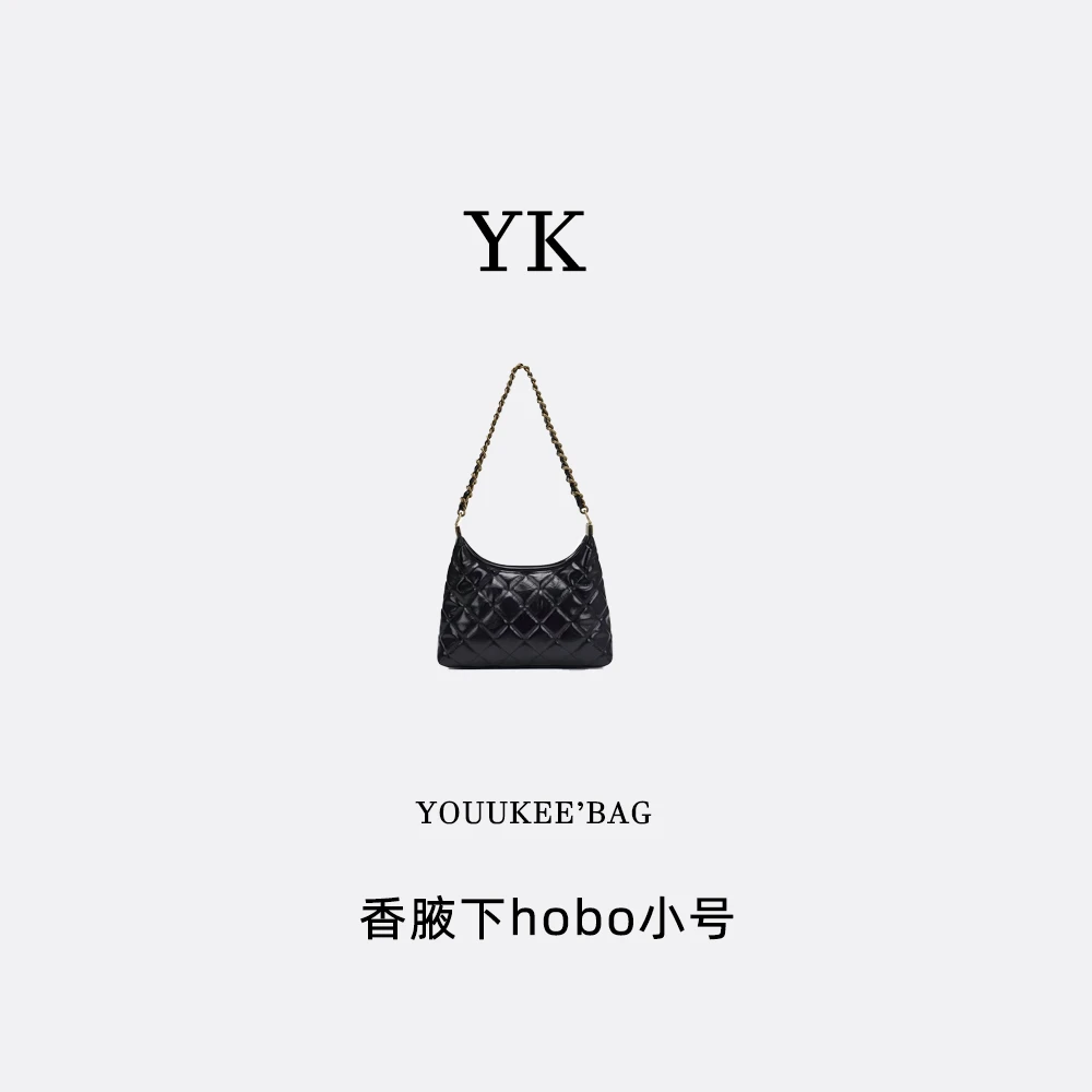 YOUUKEE/原创高定设计【香腋下hobo小号牛皮斜挎包A104】