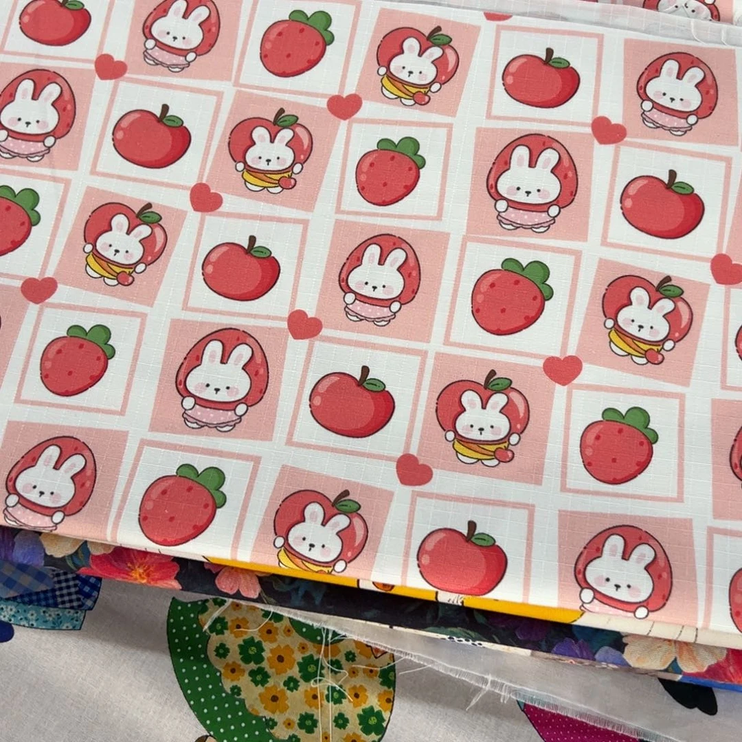 棉一米价纯棉格子帆布1.5宽果子块