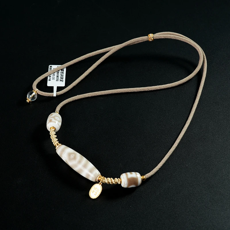 【老掌柜】白毫/多图腾/玛瑙项链