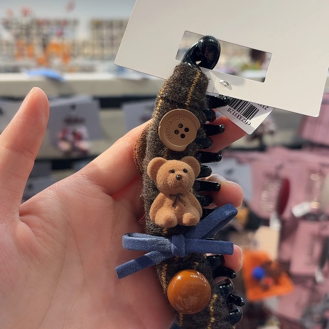 布艺非金属香蕉夹小熊