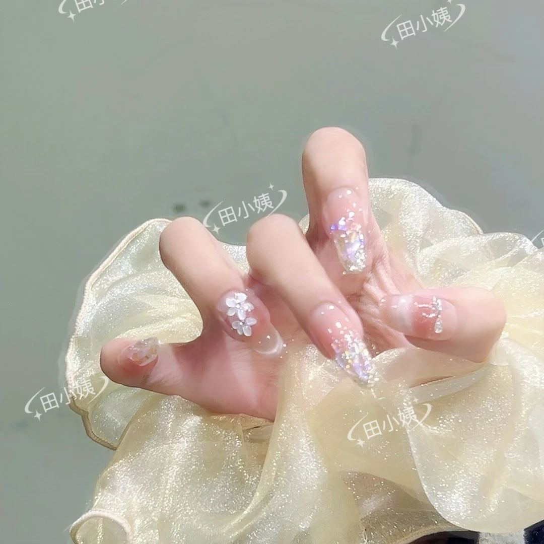 【莫奈花开】25新款高品质纯手工穿戴甲美甲穿戴式光疗猫眼流行显白