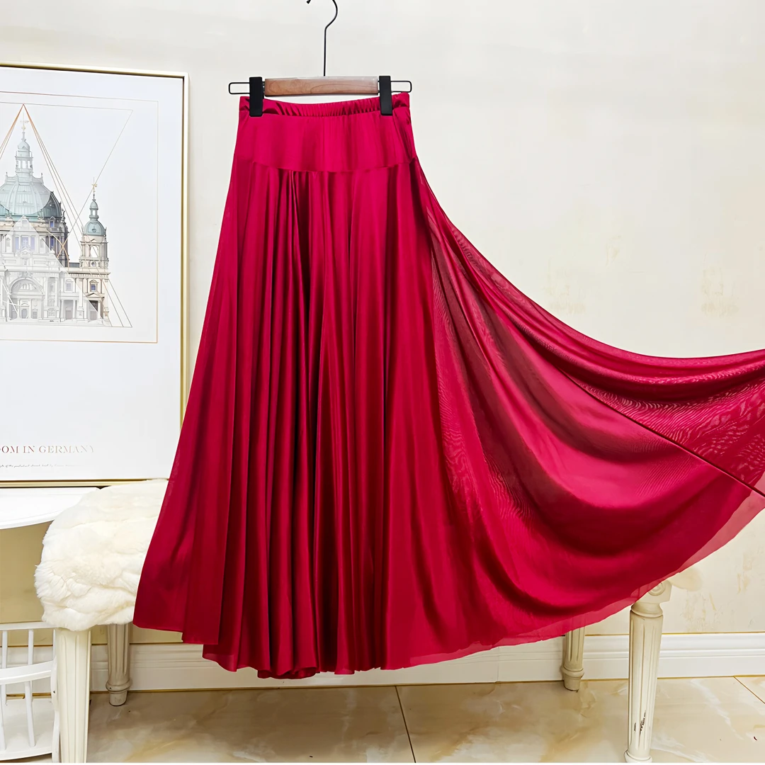 广场舞半身裙720度大裙摆交谊舞民族舞现代古典舞新疆跳舞长裙子