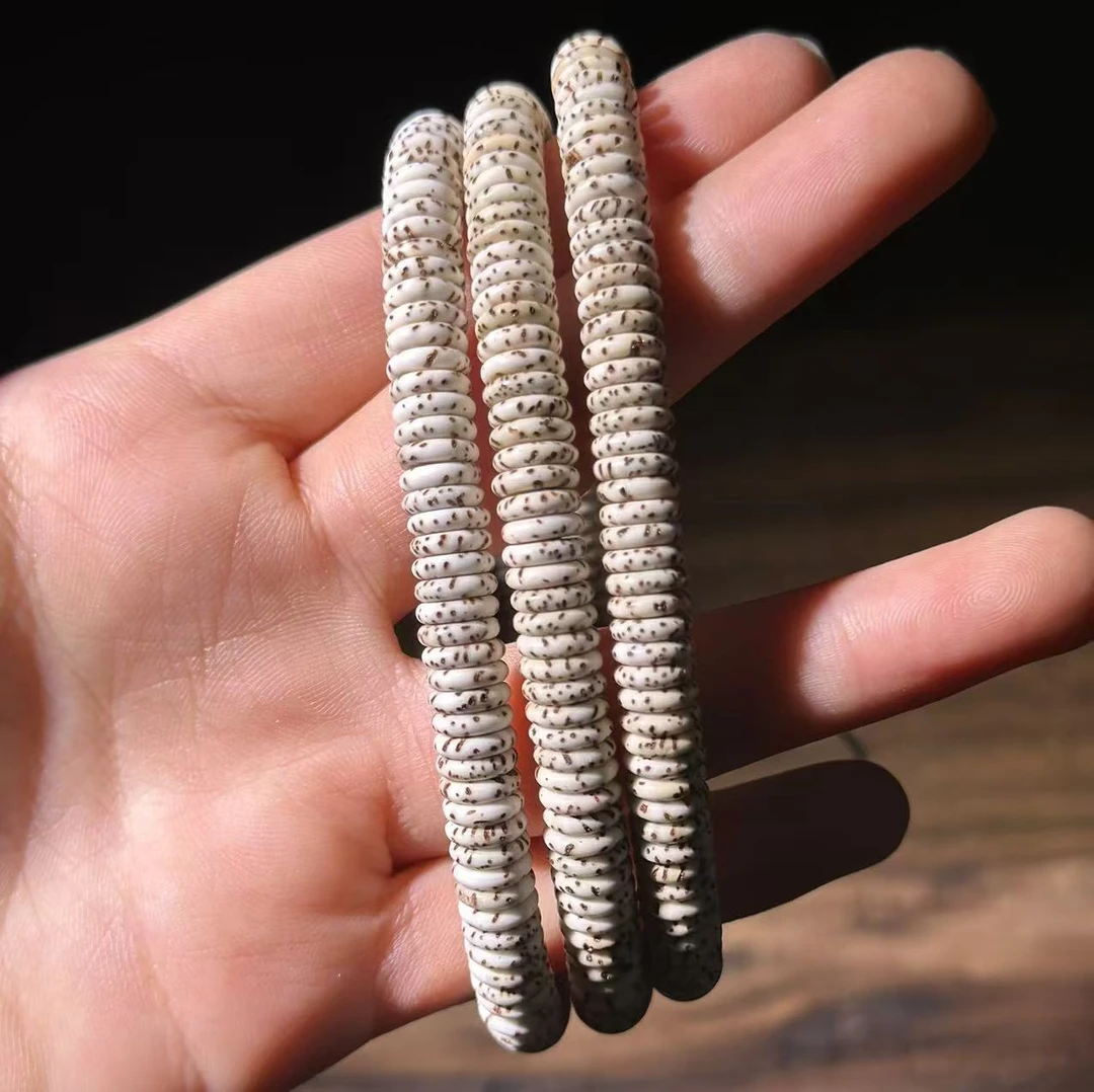 非金属玻璃手链 SJ0608 白色木质单圈手链