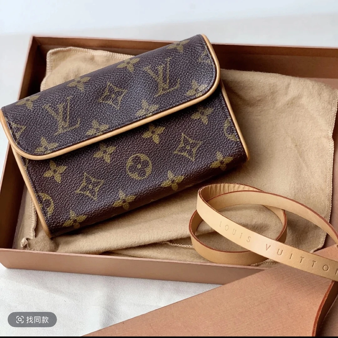 95新 LouisVuitton/路易威登 只盒/Lv老花中古信封包