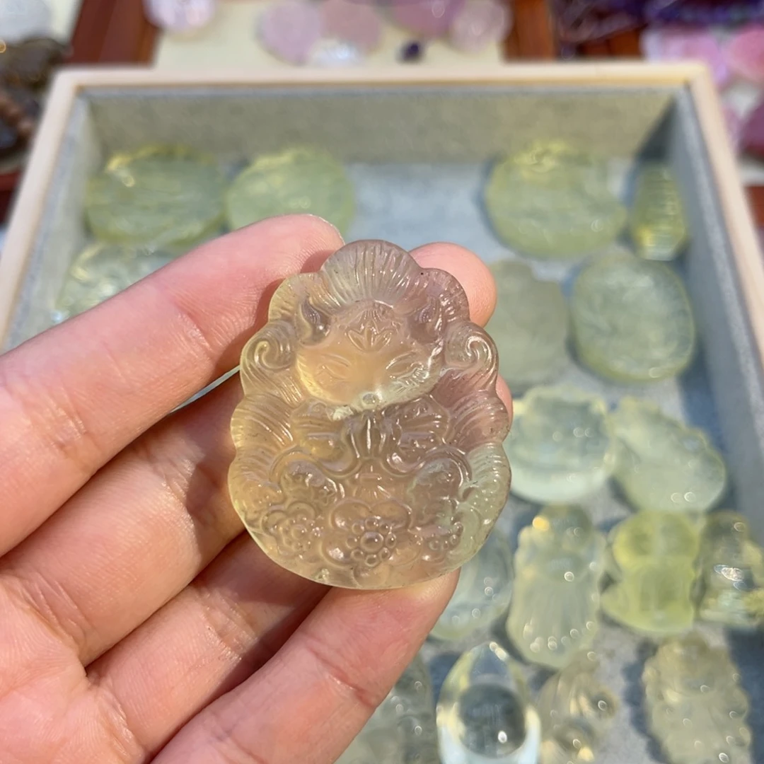 水晶颈饰未镶嵌粥***粥黄水许愿44