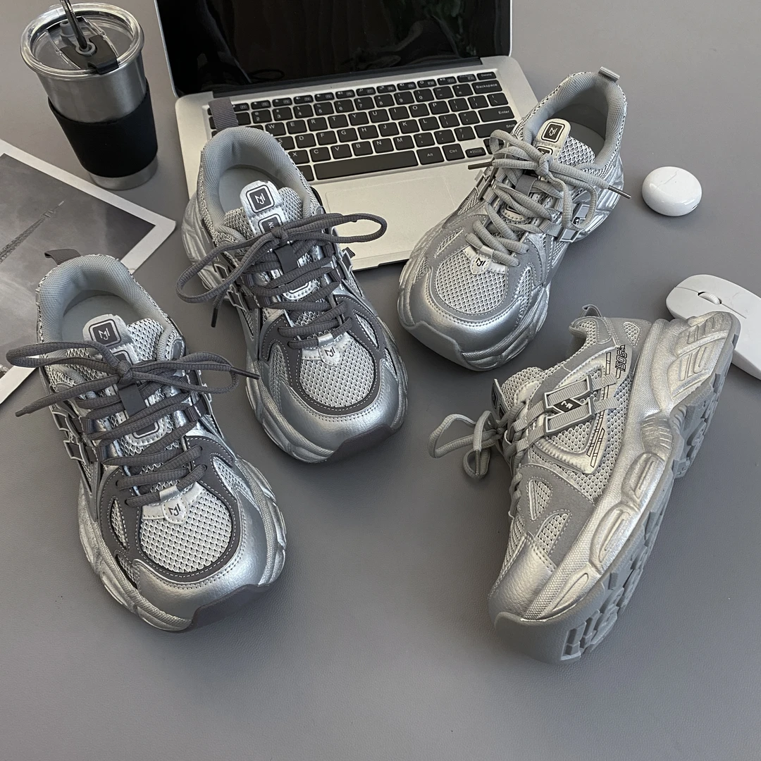 贾不假老爹鞋女款2025春季新款时尚百搭学生轻便厚底休闲运动鞋子