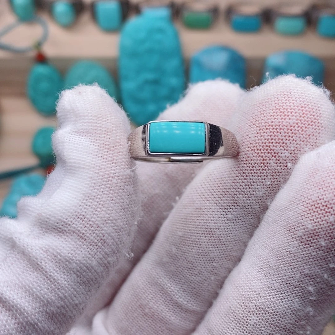 绿松石银S925镶嵌挂件