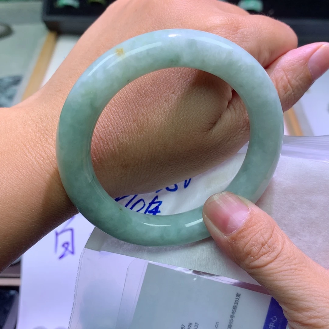 定制翡翠未镶嵌手镯54圆条