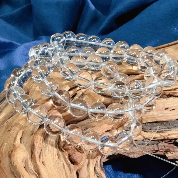 【白水晶 78】圆珠手串 约10