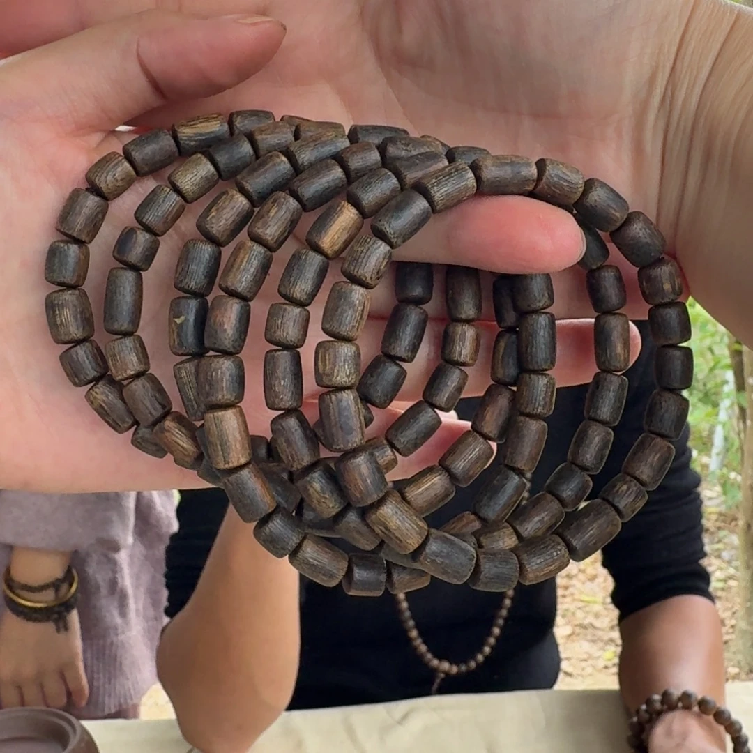 手串沉香绿奇楠沉香沉水单圈约0.6-5多样性发一条