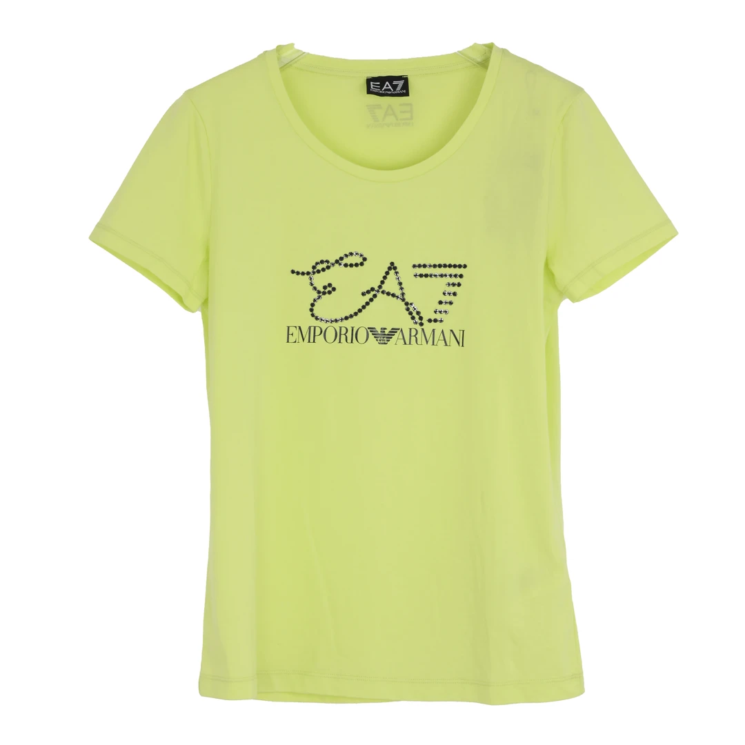 EMPORIO ARMANI EA7刺绣字母印花女士圆领短袖T恤 792WRTS05A1643