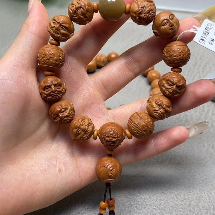 橄榄核手串/手链猴头双面十八罗汉