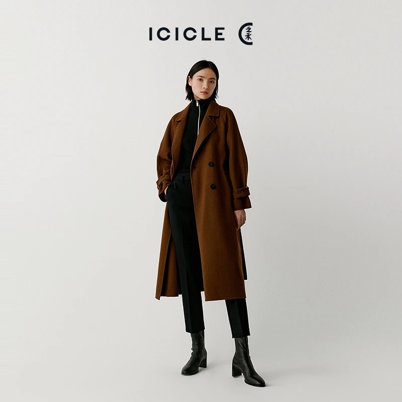 【琥珀流光】ICICLE之禾25早秋新品【AIR COAT】羊毛羊绒双面呢大衣