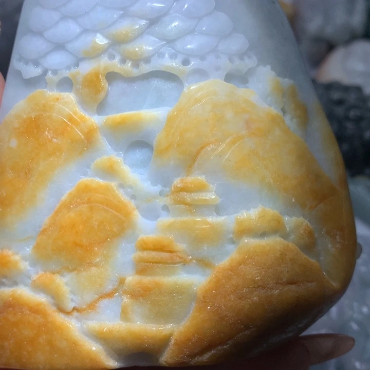 翡翠未镶嵌颈饰保真天然A货翡翠