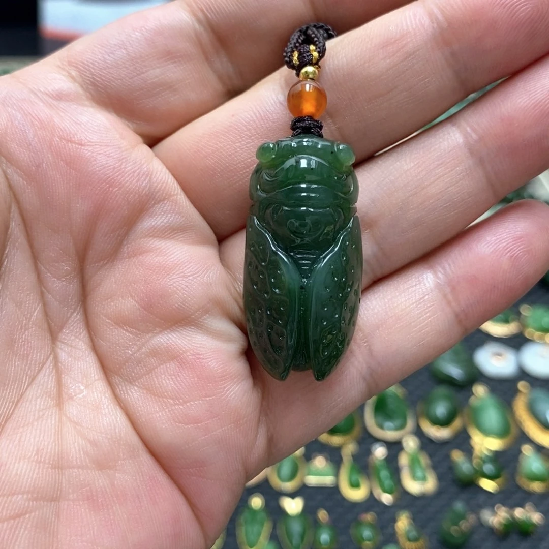 和田玉（碧玉）未镶嵌吊坠(不含链)
