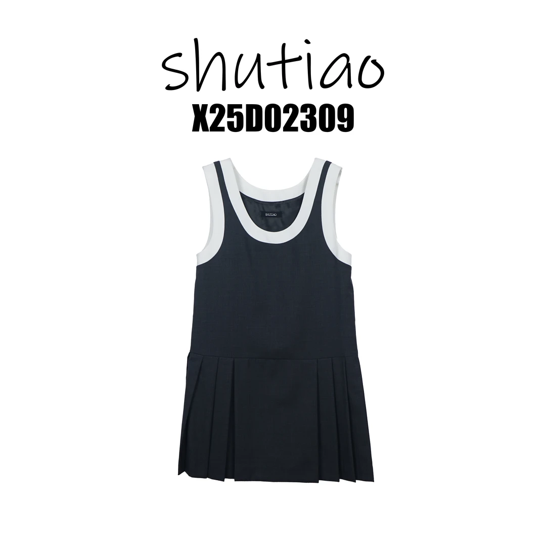 【SHUTIAO】2025夏季：新款小众设计款背心X25D02309