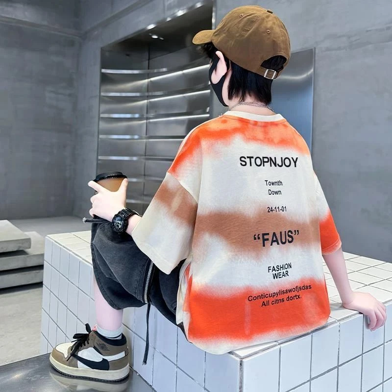 贝尔熊男童短袖t恤2025新款儿童夏装衣服男孩纯棉宝宝上衣童装