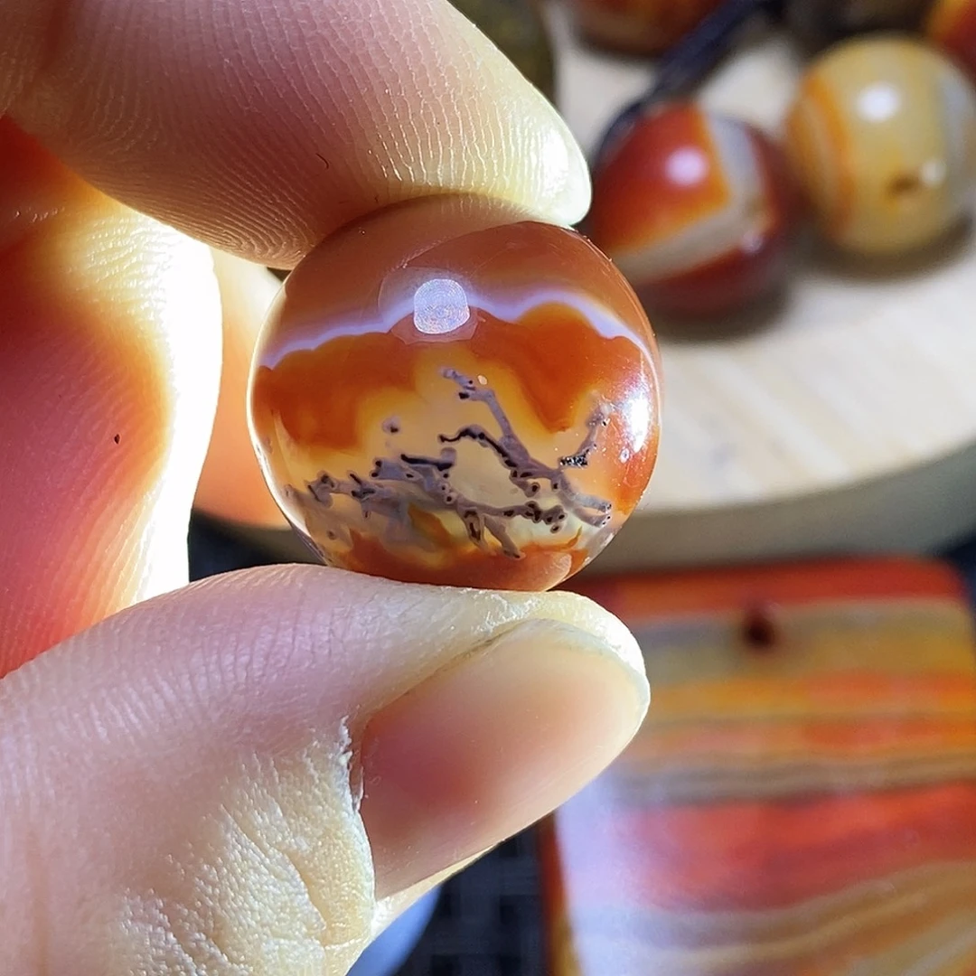 雷***击玛瑙/玉髓未镶嵌颈饰