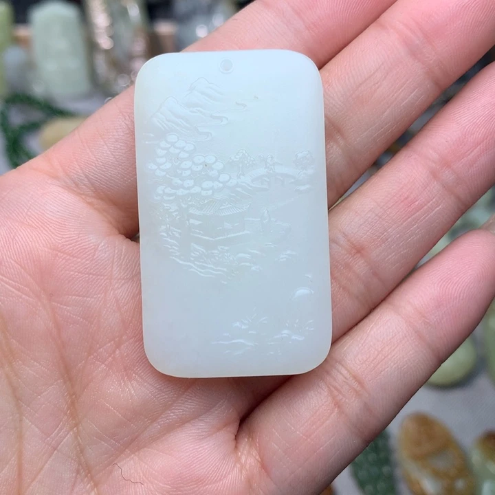 和田玉挂件未镶嵌兰**水