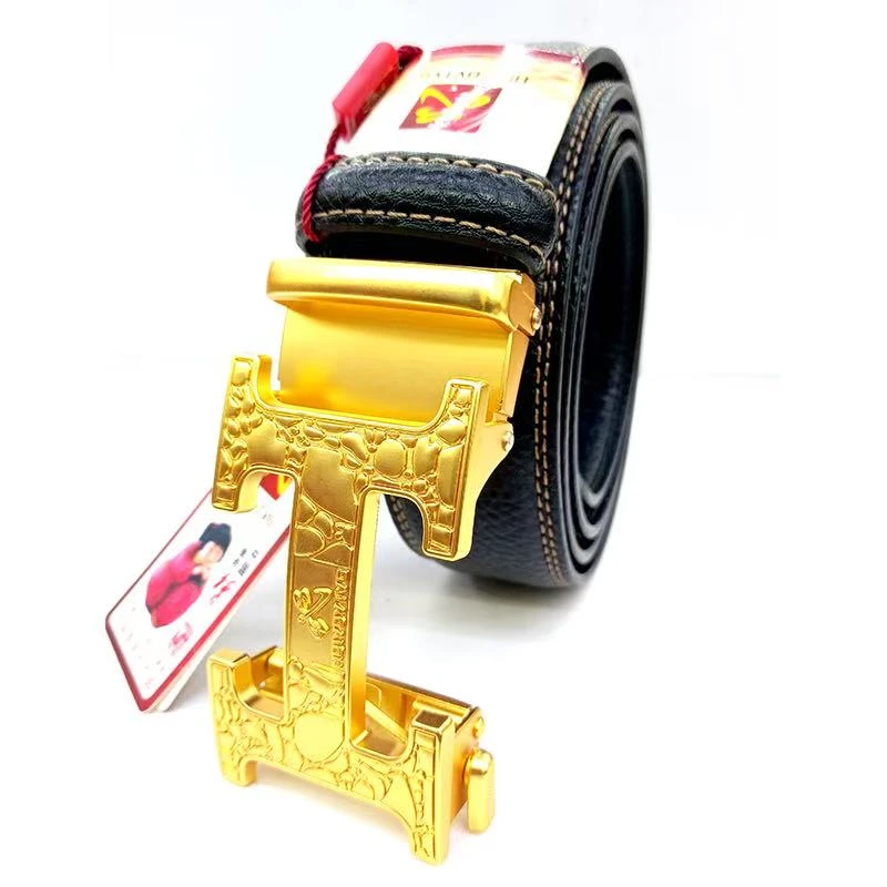 纯牛皮正品100男士腰带礼盒休闲商务腰带真皮