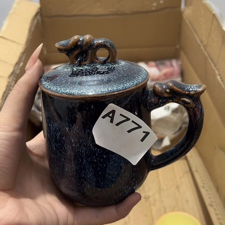 瓷片茶摆件工艺品摆件666
