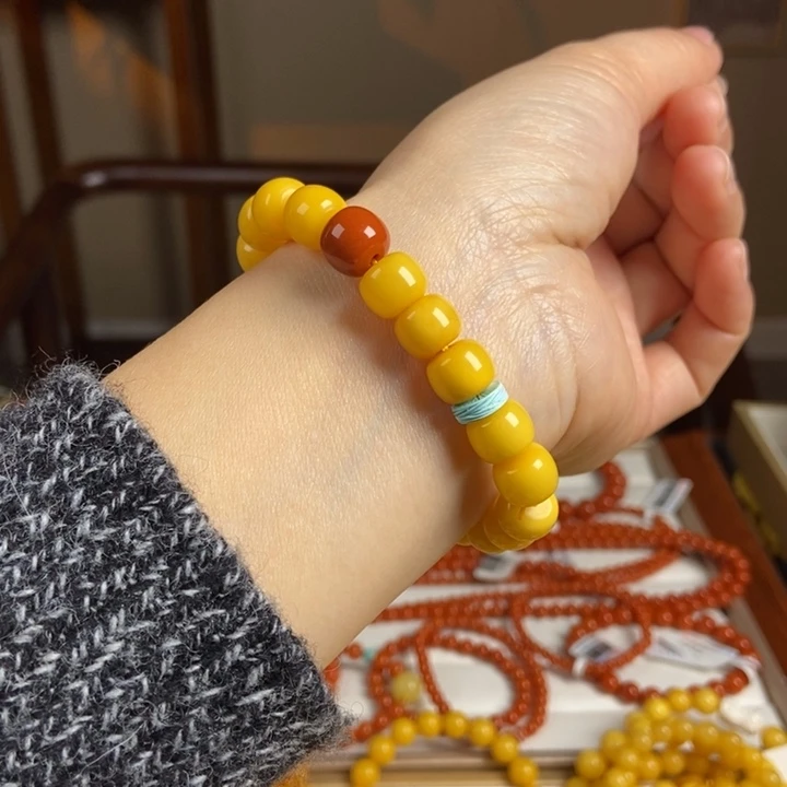 琥珀手链未镶嵌蜜蜡手串9