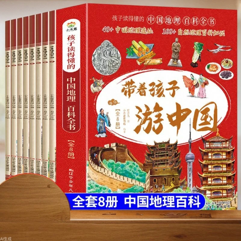 带着孩子游中国漫画版中国儿童地理百科全书全8册启蒙漫画书