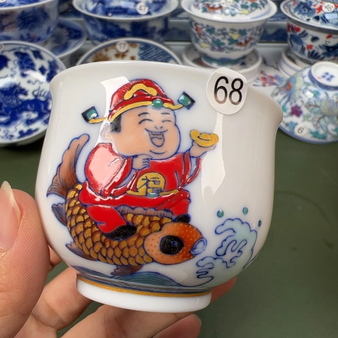 陶瓷景德镇纯手工纯手绘茶具木木68