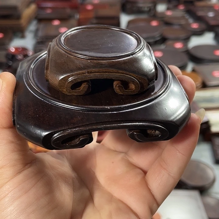 香榧木红木底座工艺品2个