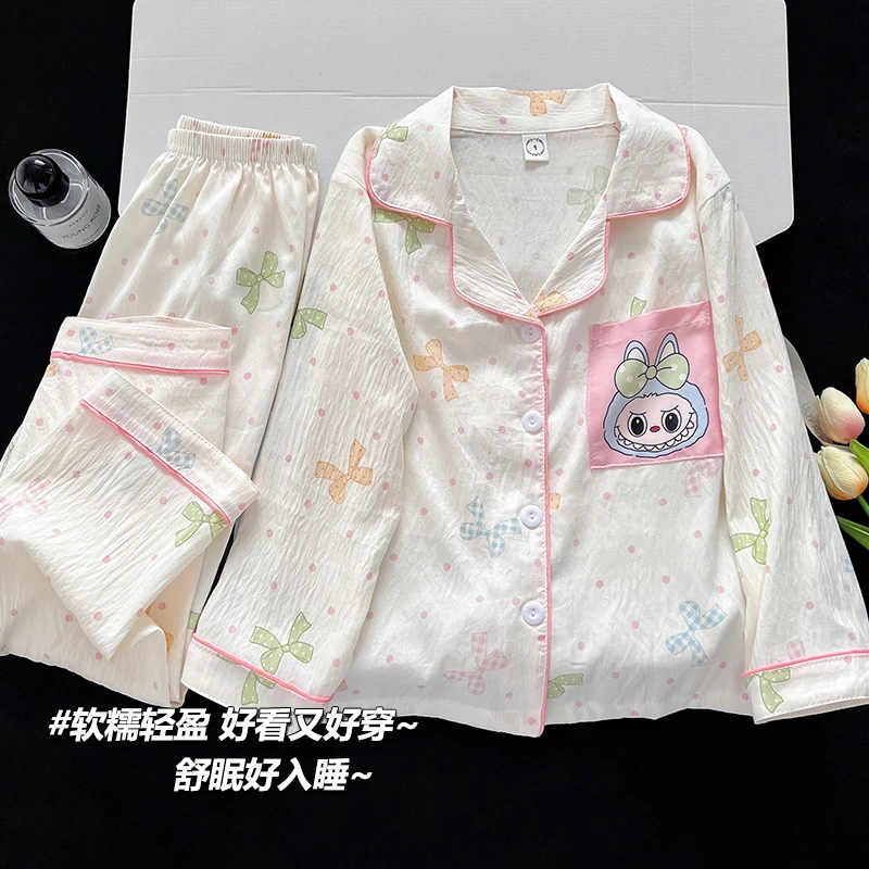卡通儿童睡衣长袖秋款公主风2025新款女童可爱小女孩春秋季家居服