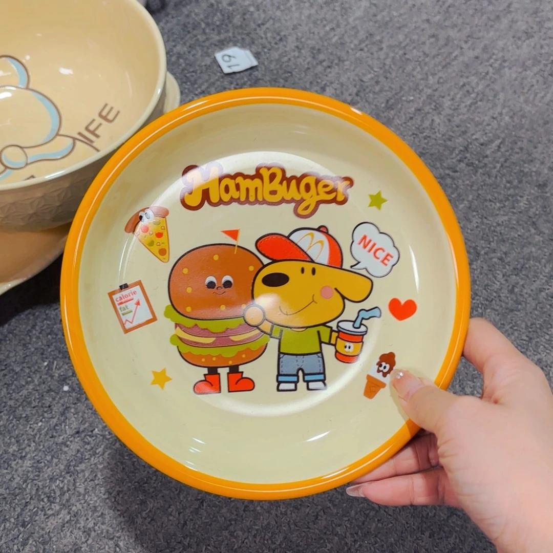陶瓷汉堡餐盘一个