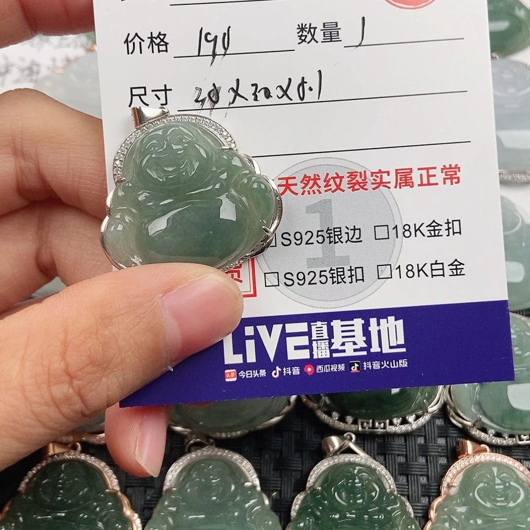 翡翠银S925镶嵌颈饰
