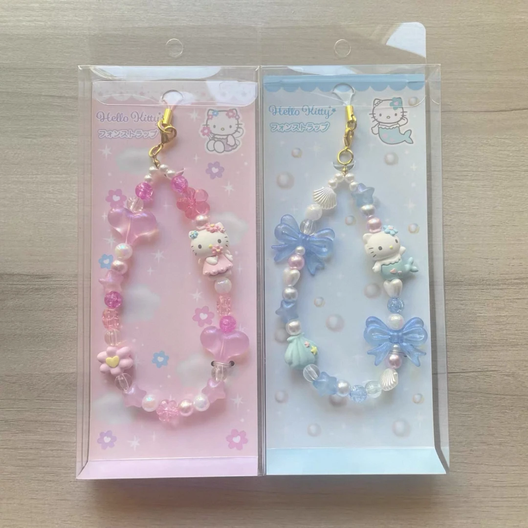 日本三丽鸥nic hellokitty美人鱼花仙子系列手机链挂件