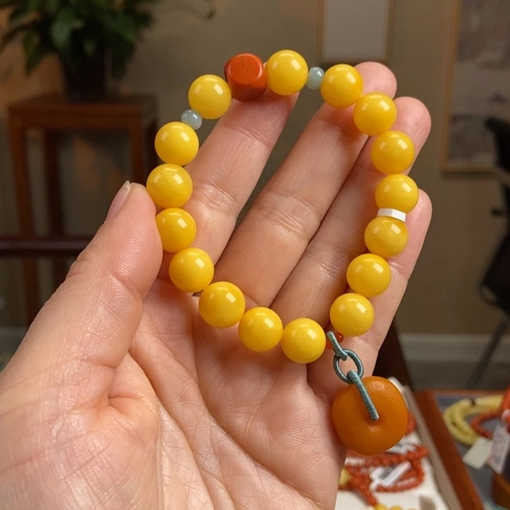 琥珀手链未镶嵌蜜蜡手串10