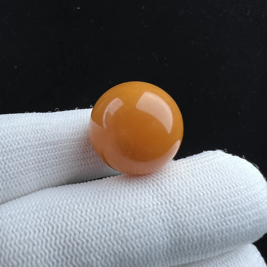 B1213 瑕疵特价 天然蜜蜡圆珠 19.2mm 支持复检 假一发四