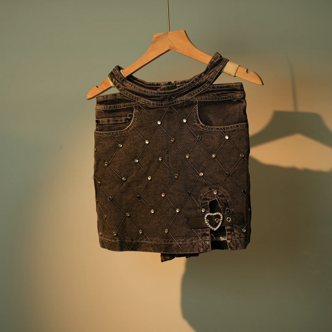 直筒裤夏季牛仔裤中腰女士A字短裤裤子高腰