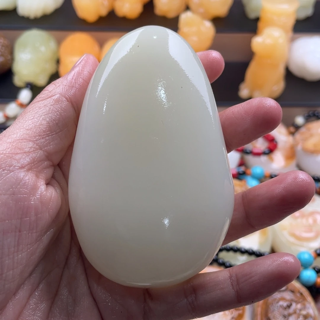 用***7石材天然古青石手把件