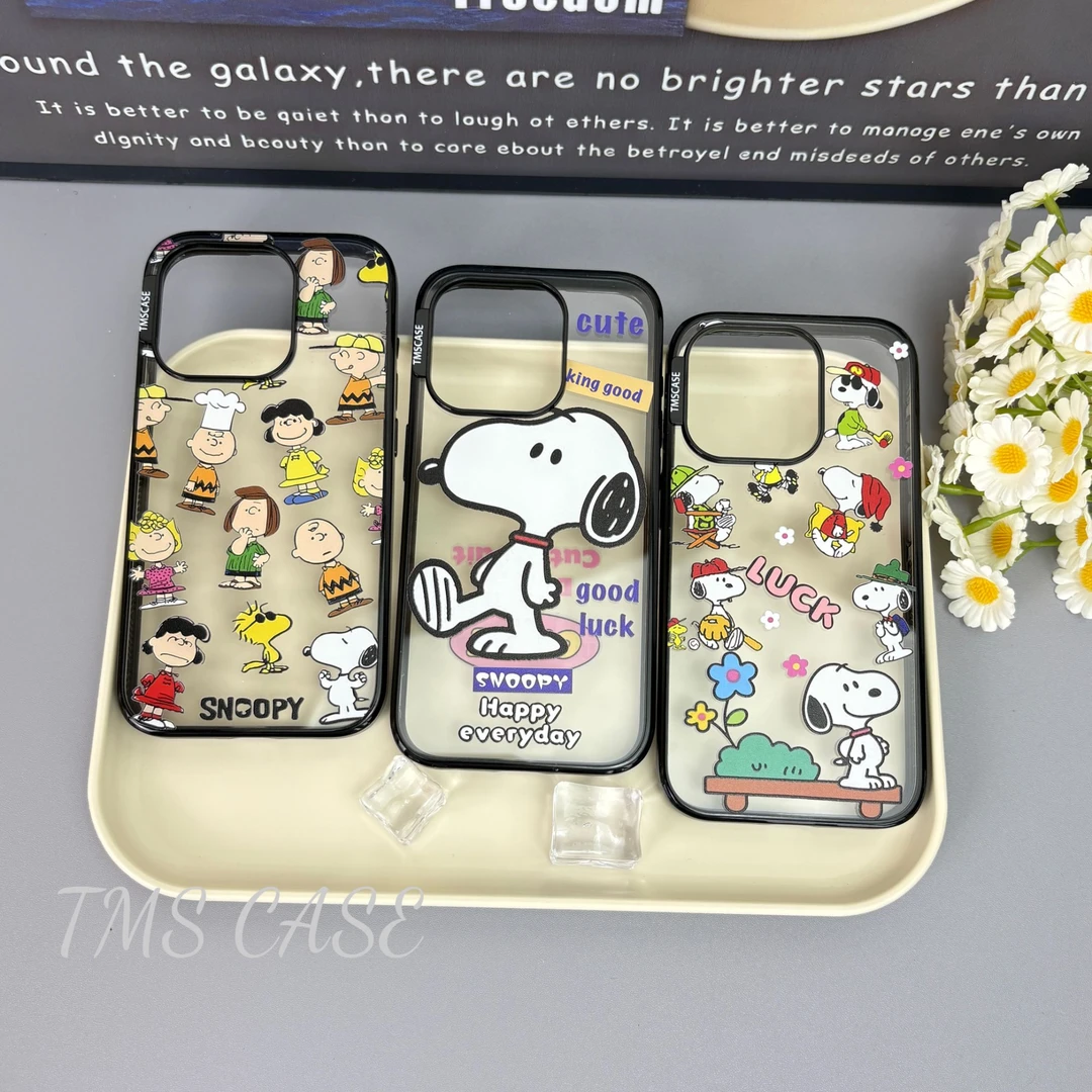 高版case史努比手机壳适用苹果16promax亚克力iPhone15/14防摔13p