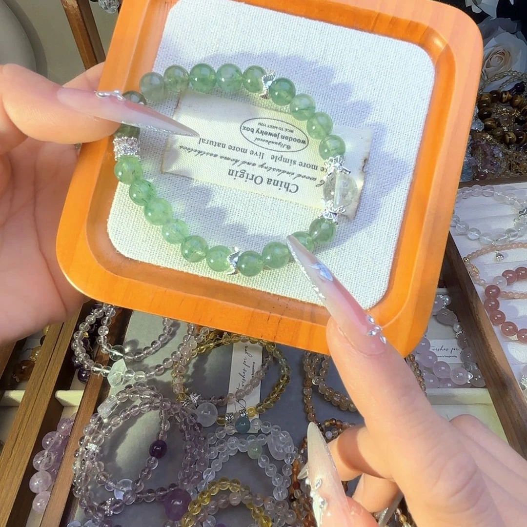 烟晶手链银S925镶嵌8888888