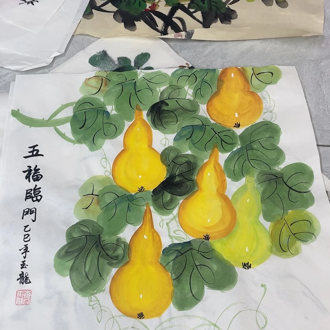 国画国画作品原稿50葫芦