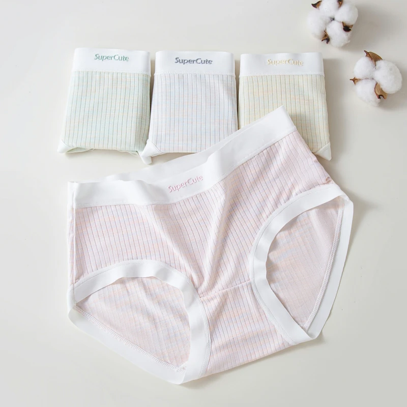 『Weigore』春夏新薄款裸感透气日系少女内裤色纺莫代尔低腰三角裤