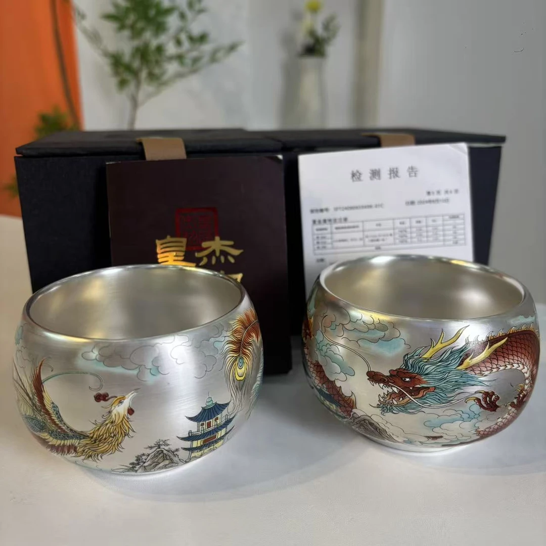 周鸿杰-龙凤银对杯@ZHZ010